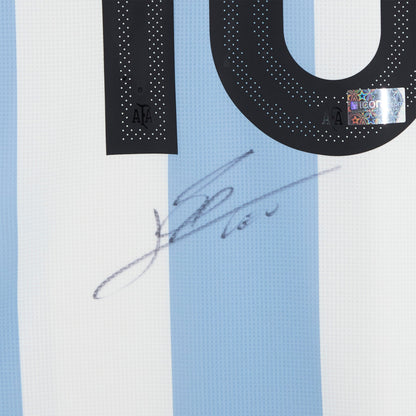 Lionel Messi Argentina National Team Autographed Fanatics Authentic Light Blue/White 50th Anniversary Jersey