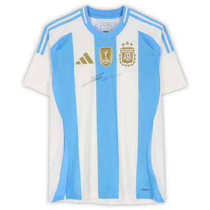 Lionel Messi Argentina National Team Autographed Fanatics Authentic Argentina 2024-25 Home Jersey - Front Signed